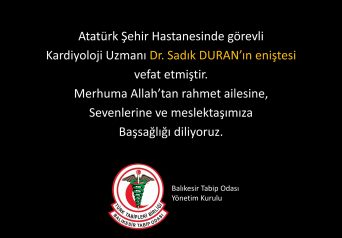 Vefat ve Başsağlığı 1