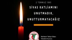 02.07.1993 Sivas Katliamında yitirdiğimiz canlarımızı saygı ve sevgi ile anıyoruz.