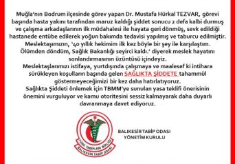 SAĞLIKTA ŞİDDETE HAYIR!!!