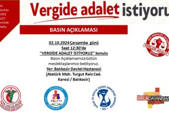 “Vergide Adalet İstiyoruz” 30.hafta