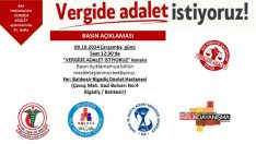 Vergide Adalet İstiyoruz’da 31.hafta
